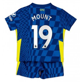 Camisolas de futebol Chelsea Mason Mount 19 Criança Equipamento Principal 2021/22 Manga Curta